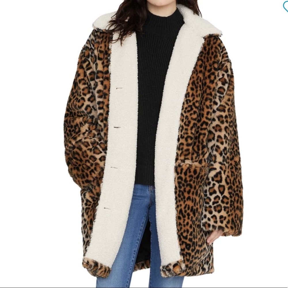 NWT Sanctuary Sierra Faux Fur Coat, Leopard